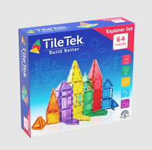 Load image into Gallery viewer, TileTek (Learn &amp; Grow Toys): Magnetic Tiles - Explorers 64 Piece Set