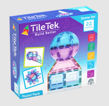 Load image into Gallery viewer, TileTek (Learn &amp; Grow Toys): Magnetic Tiles – Pastel Dome Pack