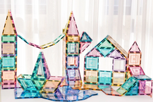 Load image into Gallery viewer, TileTek (Learn &amp; Grow Toys): Magnetic Tiles - Pastel Builders 112 Piece Pack