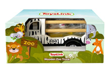 Load image into Gallery viewer, Wooden Pullback Zoo Truck with Animals