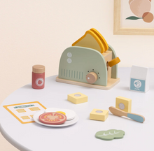 Load image into Gallery viewer, Wooden Toaster Breakfast Set