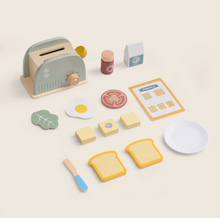 Load image into Gallery viewer, Wooden Toaster Breakfast Set