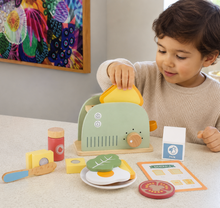 Load image into Gallery viewer, Wooden Toaster Breakfast Set