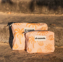 Load image into Gallery viewer, Oh Coconuts Wet Dry Pouch - Medium: Pink Palms