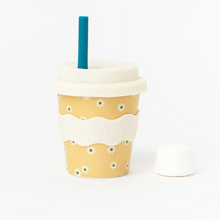 Load image into Gallery viewer, Chino Club Babychino Cup: Yellow Daisy 4oz