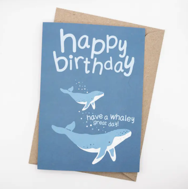 Tilly Scribbles - Whales Birthday Card