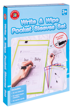 Load image into Gallery viewer, LCBF: Write &amp; Wipe Pocket Sleeves Set: 10 Pack