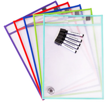 Load image into Gallery viewer, LCBF: Write &amp; Wipe Pocket Sleeves Set: 10 Pack