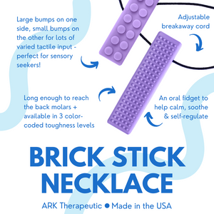 ARK Therapeutic Brick Chew Necklace (Textured) Lavender XXT