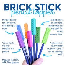 Load image into Gallery viewer, Ark Therapeutic Brick Chewable Pencil Topper - Royal Blue XXT