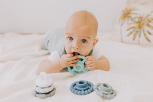 Jellystone Designs Rainbow Stacker Teether Toy - Blueberry