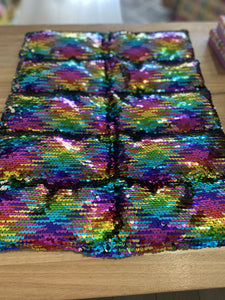 Weighted Lap Pad 2kg: Rainbow Sequin