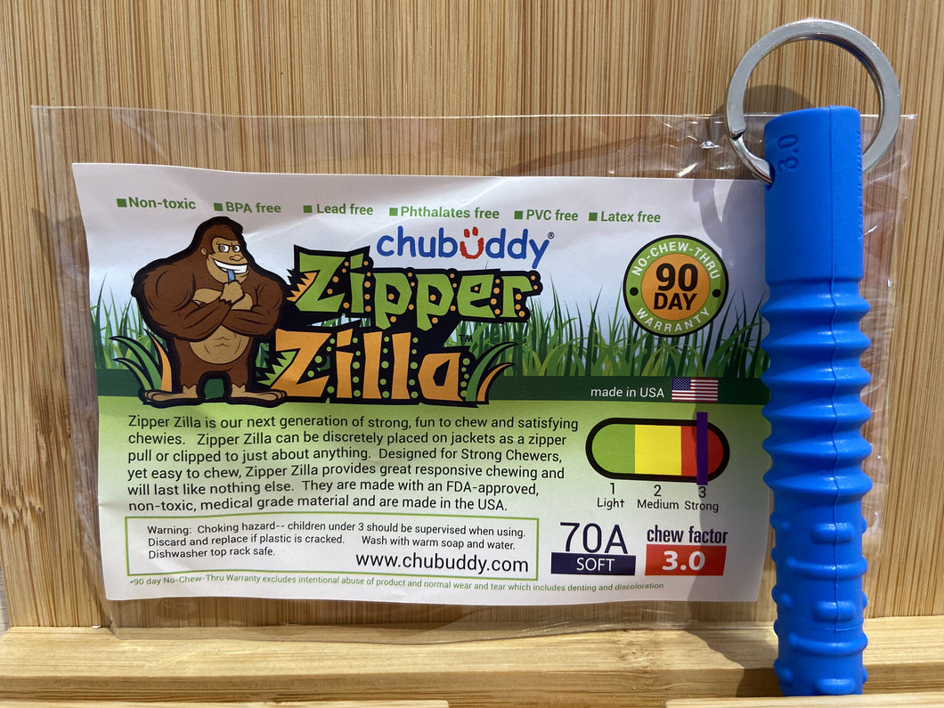 Chubuddy Chewable Zippa Zilla Blue