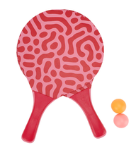Load image into Gallery viewer, Annabel Trends Beach Bat and Ball Set: Red Squiggle