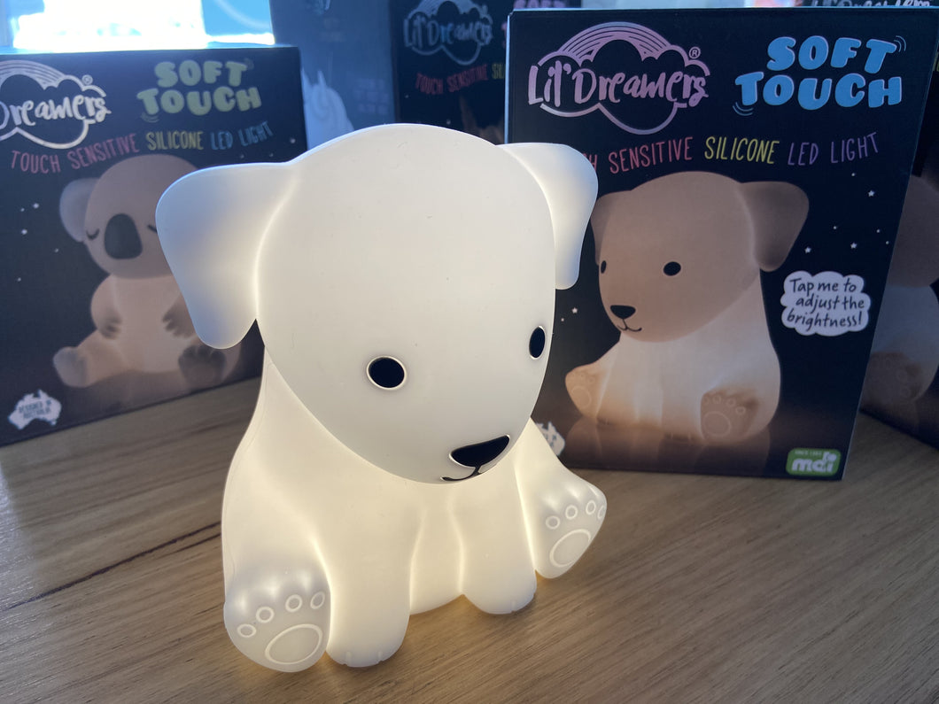 Lil Dreamers Soft Touch Silicone Puppy Dog LED Night Light