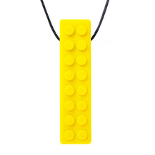 Load image into Gallery viewer, Ark Therapeutic Brick Chew Necklace (Textured) Yellow Standard