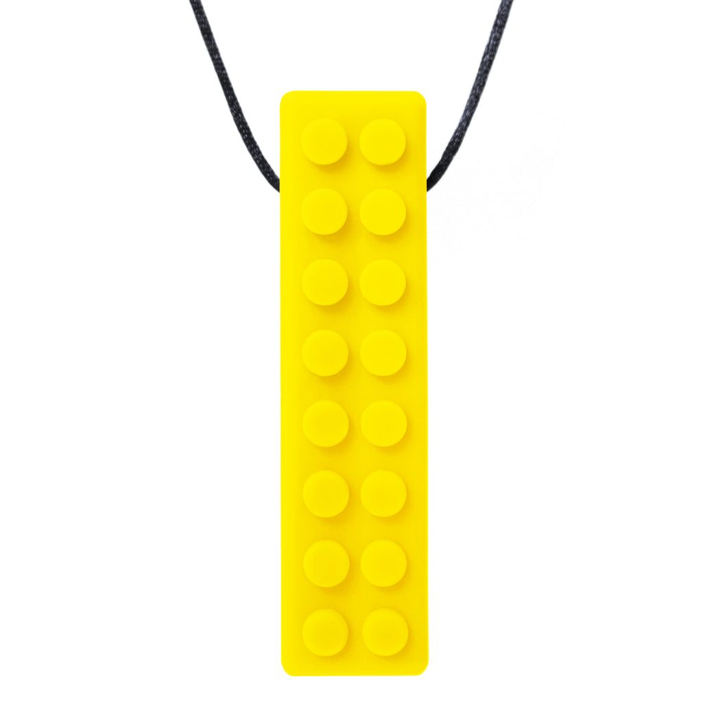 Ark Therapeutic Brick Chew Necklace (Textured) Yellow Standard
