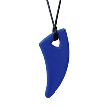 Load image into Gallery viewer, ARK Therapeutic Saber Tooth Chew Necklace: Dark Blue (Standard) - The Sensory Studio