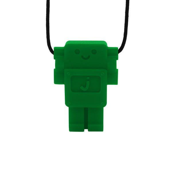 Jellystone Designs Chew Necklace: Robot - Green