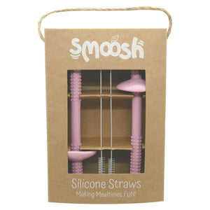 Smoosh Silicone Baby Straw Set: Pink: On Sale was $12.95