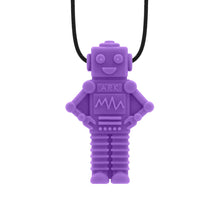 Load image into Gallery viewer, ARK Therapeutic Robot Robo Chew Necklace: Purple XXT