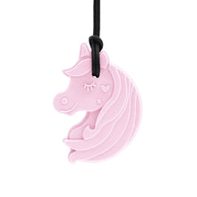 Load image into Gallery viewer, Ark Therapeutic Chewnicorn Unicorn Chew Necklace: Light Pink (Standard)