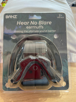 Banz Kids Protective Earmuffs (Age 3-12 Yrs +): Black