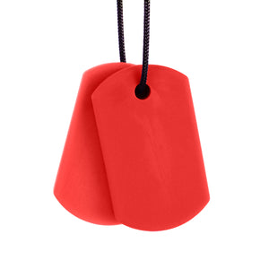 Ark Therapeutic Chew Tags Necklace: Red (Standard)