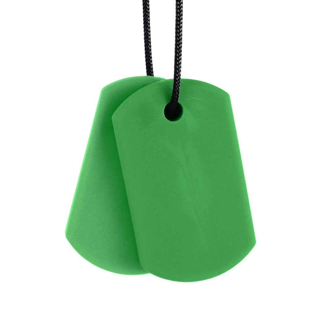 Ark Therapeutic Chew Tags Necklace: Forest Green XXT