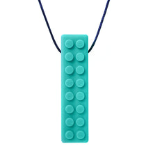 Load image into Gallery viewer, Ark Therapeutic Brick Chew Necklace (Textured) Teal XT