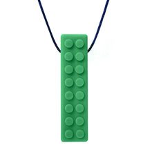 Load image into Gallery viewer, ARK Therapeutic Brick Chew Necklace (Textured) Forest Green XXT
