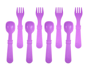 RePlay Utensils Fork/Spoon 8 Pack: Purple