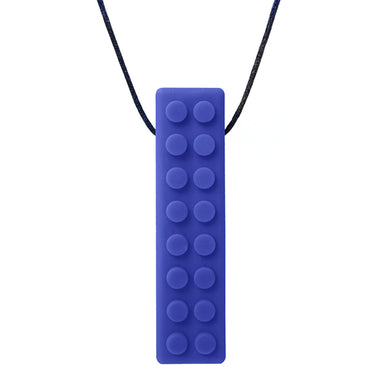 ARK Therapeutic Brick Chew Necklace (Textured) Dark Blue Standard: PRE-ORDER