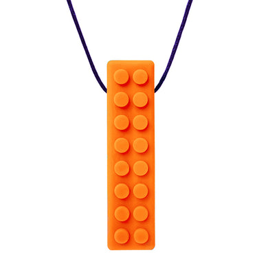 ARK Therapeutic Brick Chew Necklace (Textured) Orange XXT