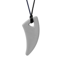Load image into Gallery viewer, ARK Therapeutic Saber Tooth Chew Necklace: Light Grey (Standard)