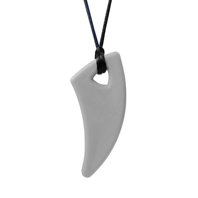 ARK Therapeutic Shark Tooth Chew Necklace: Light Grey (Standard)