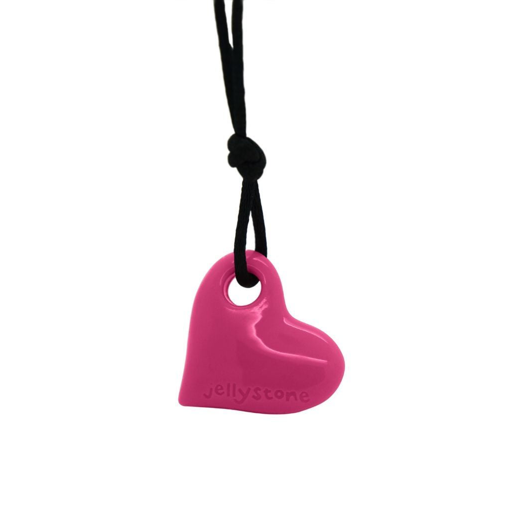 Jellystone Designs Chew Necklace: Heart - Pink