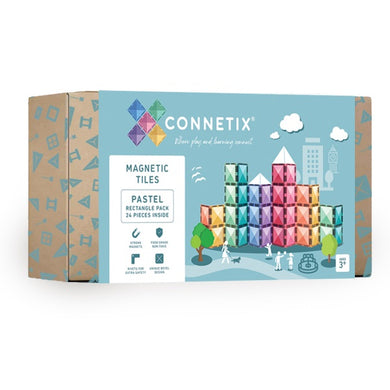 Connetix Tiles - Pastel Rectangle Pack 24 pc