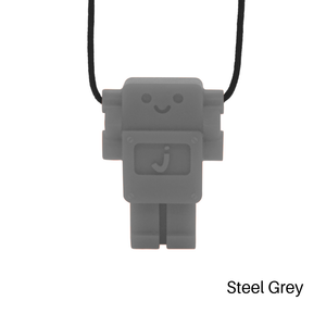 Jellystone Designs Chew Necklace: Robot - Grey