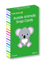 Load image into Gallery viewer, Little Genius Australian Animals Snap Card Set