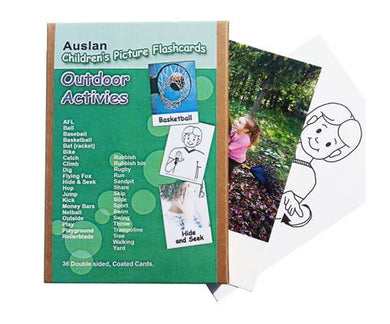 Auslan Childrens Flash Cards - Outdoor Activities and Games