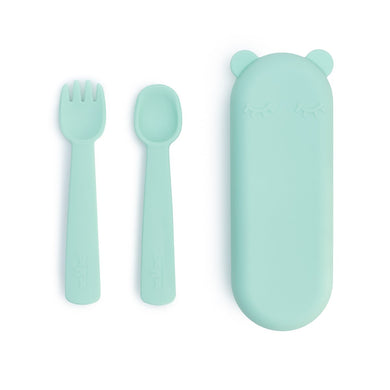 We Might be Tiny: Feedie Fork, Spoon & Travel Case: Mint