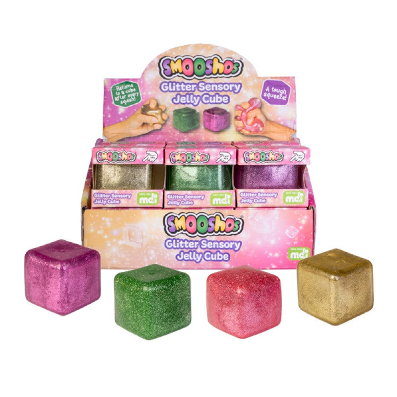 Smoosho's Glitter Sensory Jelly Cube
