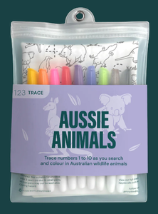 Hey Doodle 123 Silicone A3 Activity Mat:  Aussie Animals