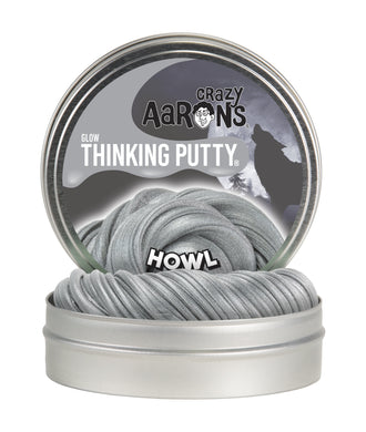 Crazy Aarons Thinking Putty: Howl Glow 10cm Tin with moon Phases