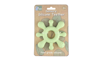 Sensory Silicone Teether: Splash Pale Green