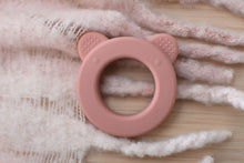 Load image into Gallery viewer, Sensory Silicone Teether: Bear Pink: On Sale was $12.95