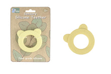 Load image into Gallery viewer, Sensory Silicone Teether: Bear Yellow