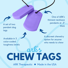 Load image into Gallery viewer, Ark Therapeutic Chew Tags Necklace: Royal Blue XXT