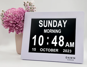 Original Dawn Clock - 8" Digital Calendar & Reminder Clock